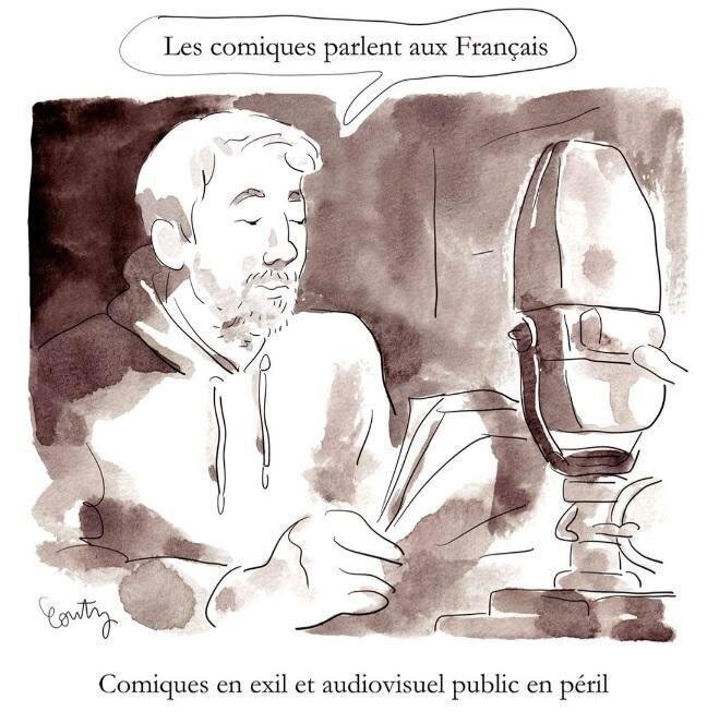 Julien Couty, Meurice viré de France inter - Illustration originale