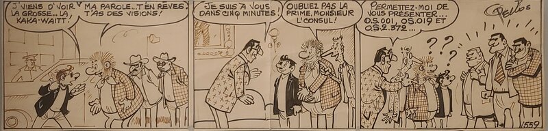 René Pellos, Strip quotidien Pieds Nickelés - Planche originale