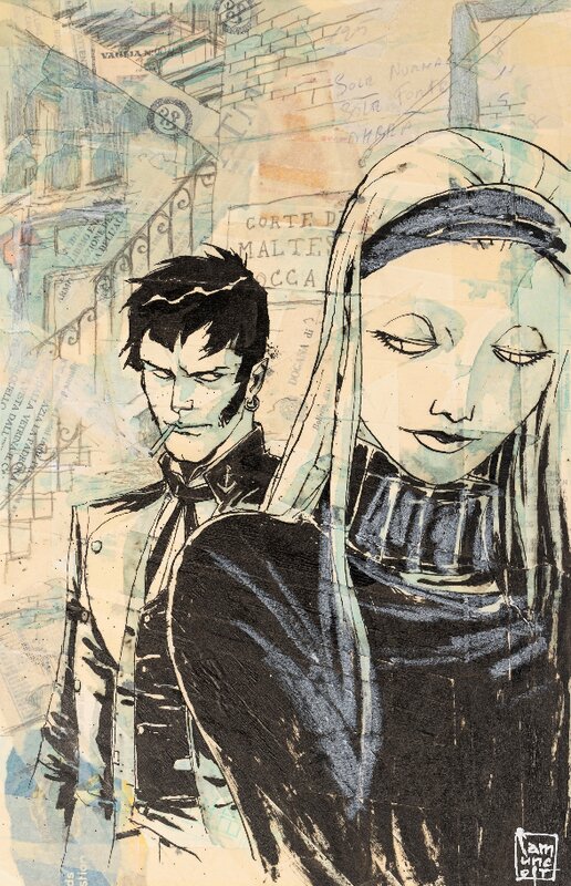 Corto Maltese par Giuseppe Camuncoli - Illustration originale