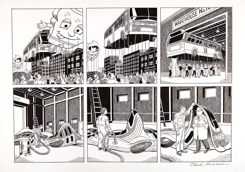 En vente - Le BUS 3 – » Balon Parade » – Planche originale – Paul kirchner - Planche originale