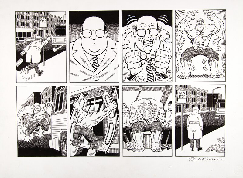 En vente - Le BUS 3 – » HULK » – Planche originale – Paul kirchner - Planche originale