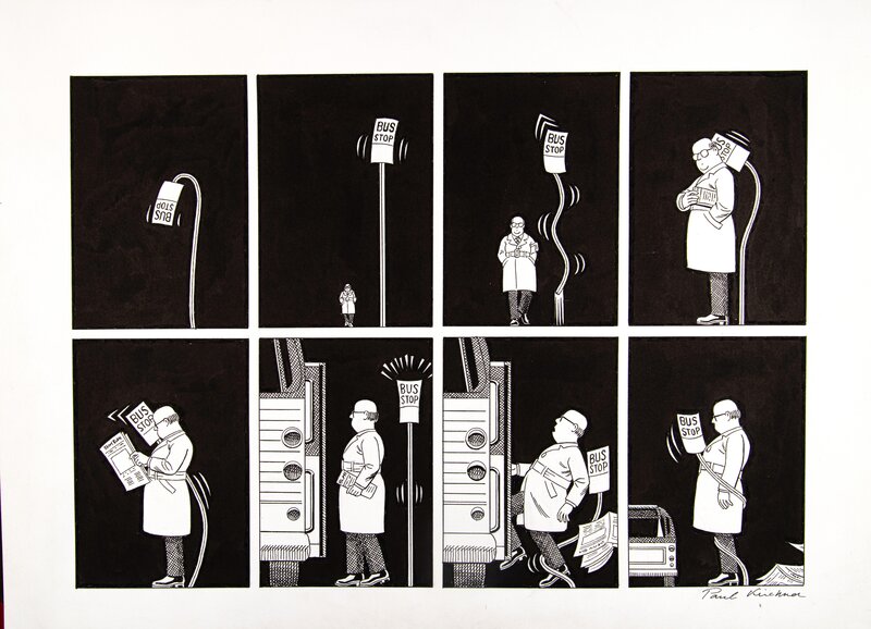 En vente - Le BUS 3 – » Lovesick Sign » – Planche originale – Paul kirchner - Planche originale