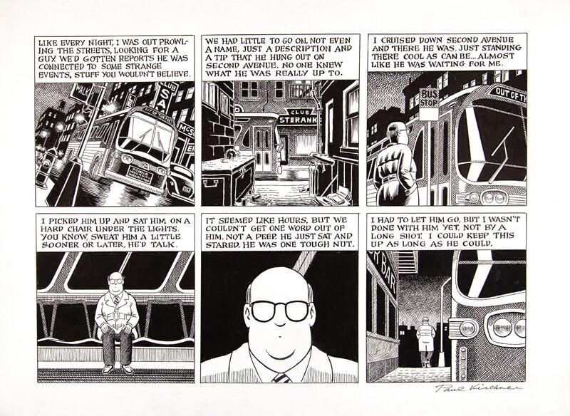 En vente - Le BUS 3 – » NOIR » – Planche originale – Paul kirchner - Planche originale