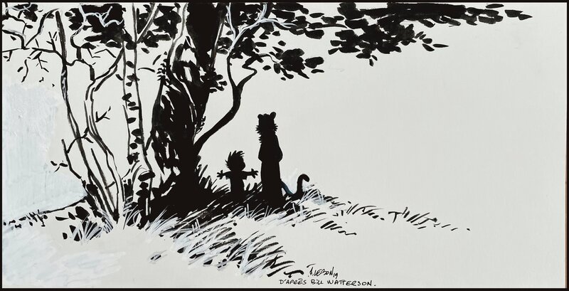 Calvin & Hobbes par A. LEBON - Original Illustration