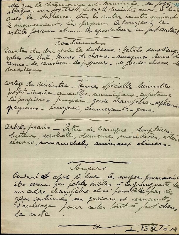 Louis Forton, Bal Forain, manuscrits en 3 feuillets. - Sketch