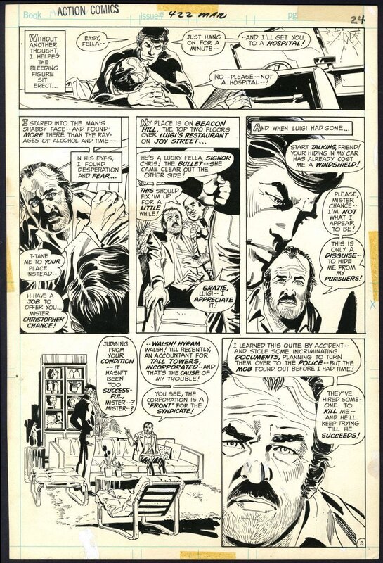Dick Giordano, Action Comics #422 pg. 3 - Planche originale