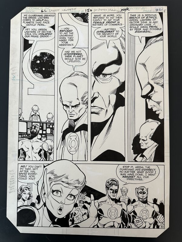 En vente - Joe Staton, Mike DeCarlo, Planche Originale Joe Staton Green Lantern #150 page 32 DC 1981 - Planche originale