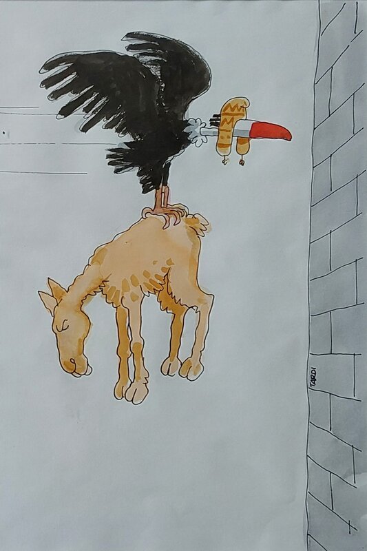 Tardi pour l'AFEANAC - Original Illustration