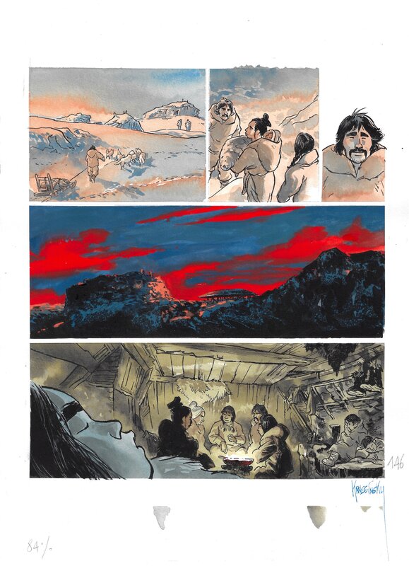 For sale - Jean-Paul Krassinsky, De pierre et d'os - Planche originale 146 - Comic Strip