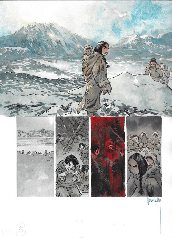 En vente - Jean-Paul Krassinsky, De pierre et d'os - Planche originale 89 - Planche originale