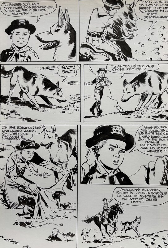 En vente - Rintintin & rusty par Carlo Marcello - Planche originale