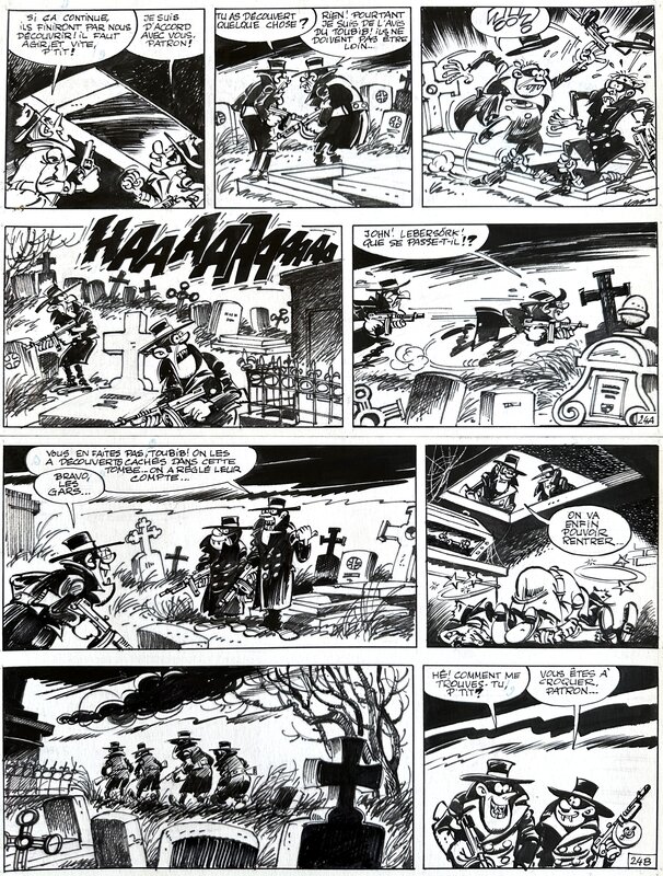 Berck - Sammy - Nuit blanche pour les gorilles - planche originale no 24 - comic art - Planche originale