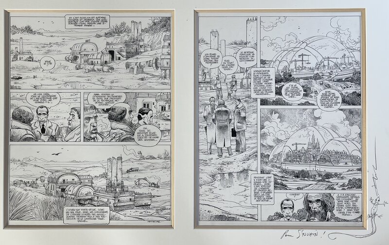 Diptyque 42/43 - La ville qui n'existait pas - Bilal - Planche originale