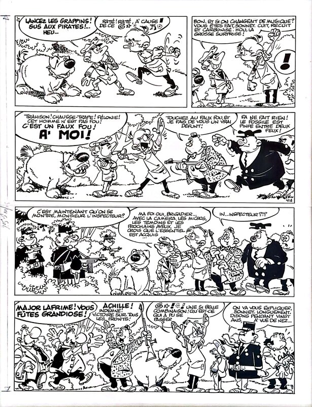 Greg, ACHILLE TALON et le Mystère de l'Homme à Deux Têtes (1976) - planche 41 - Planche originale