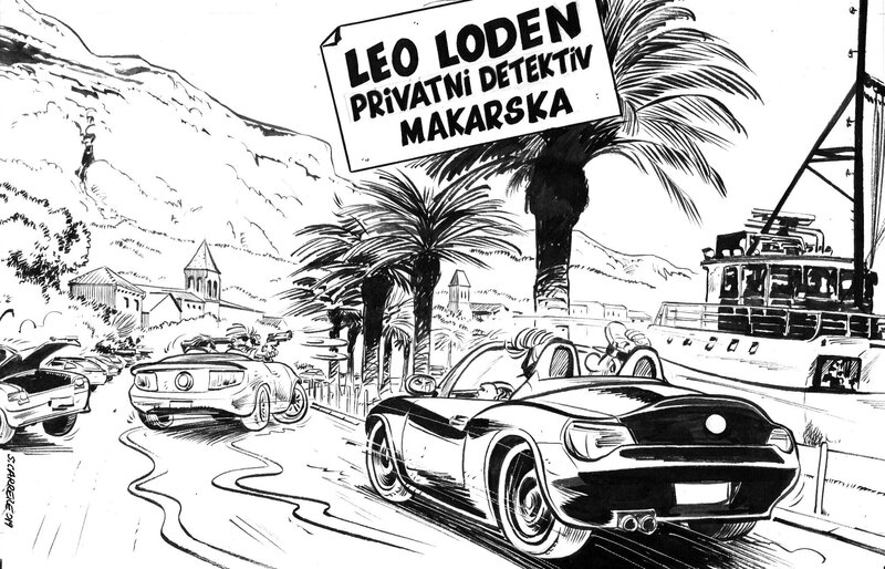 En vente - Serge Carrère, Poster pour le festival BD de Makarska (Croatie) - Planche originale