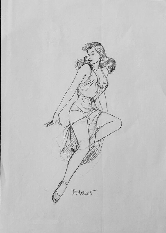 Pin-Up by Philippe Berthet - Original art