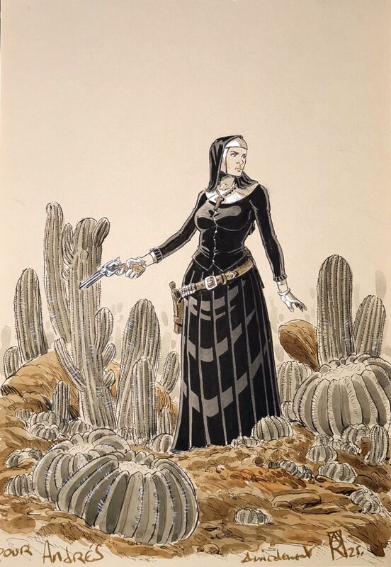 La nonne by Nicolas Demare - Original Illustration