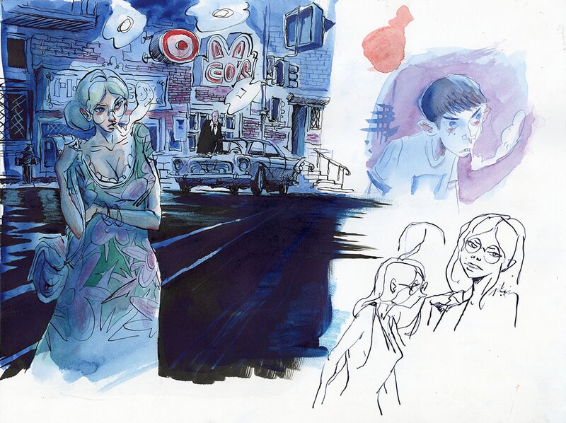 En vente - Pierre-Henry Gomont, La fuite du cerveau – Illustration originale - Illustration originale