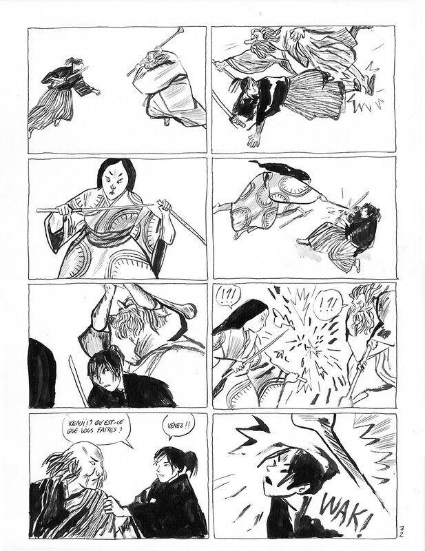 For sale - Benjamin Bachelier, Le clan des Otori, tome 2 – planche originale 76 - Comic Strip