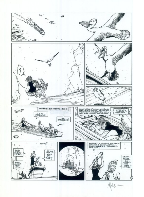 En vente - Golden city par Nicolas Malfin - Planche originale