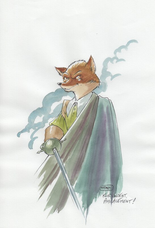 De cape et de Crocs by Jean-Luc Masbou - Original Illustration