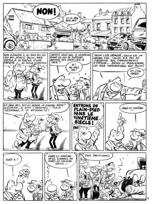 En vente - Serge Carrère, Gag1 Achille Talon tome1 - Planche originale