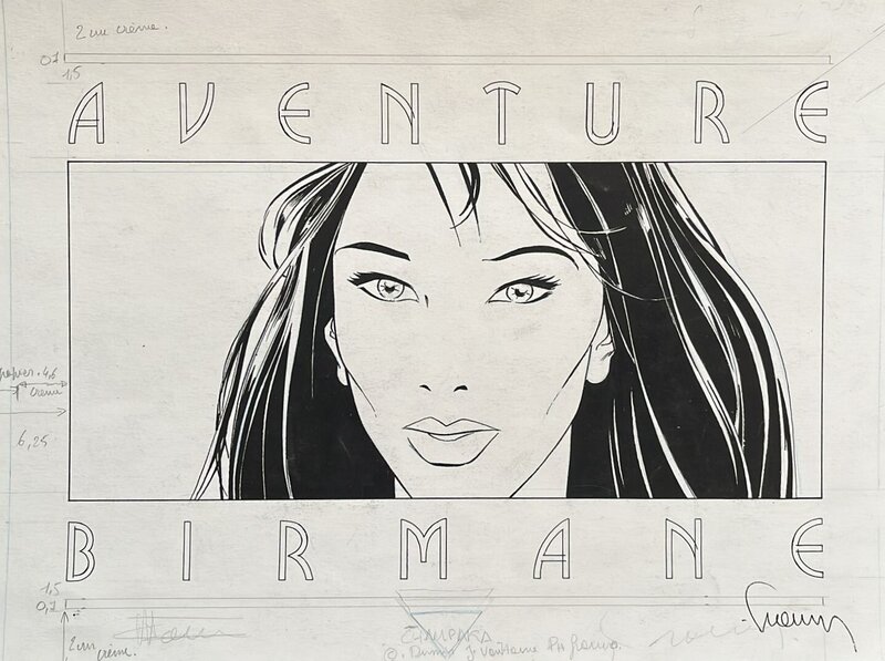 Philippe Francq, Malunai - Dessin pour affiche Champaka Aventure Birmane - Illustration originale