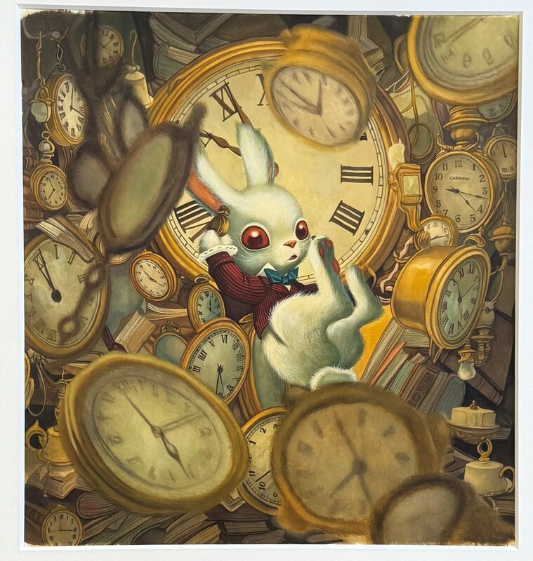 Benjamin Lacombe, Monsieur le Lapin Blanc - Illustration originale