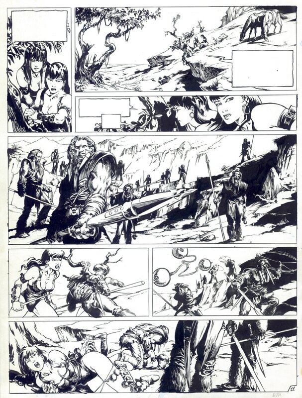 En vente - Étienne Le Roux, Le serment de l'ambre - Planche originale