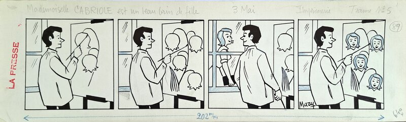 Mary, Mlle Cabriole est un beau brin de fille - Planche originale