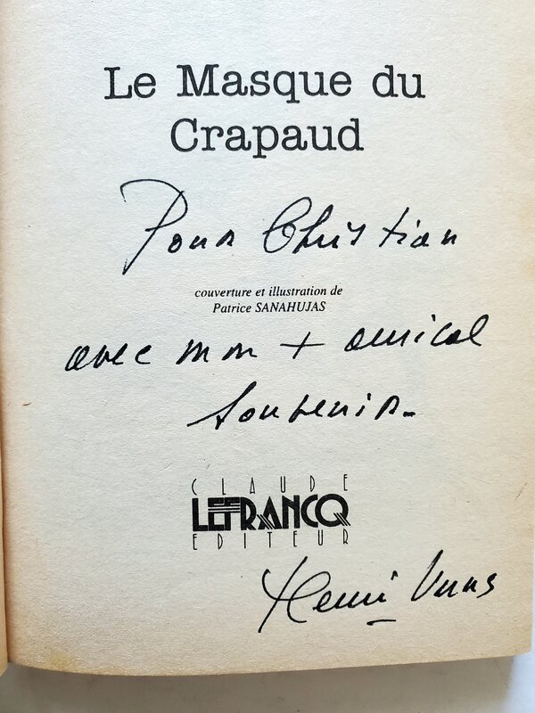 Henri Vernes, BOB MORANE : LE MASQUE DU CRAPAUD - Sketch