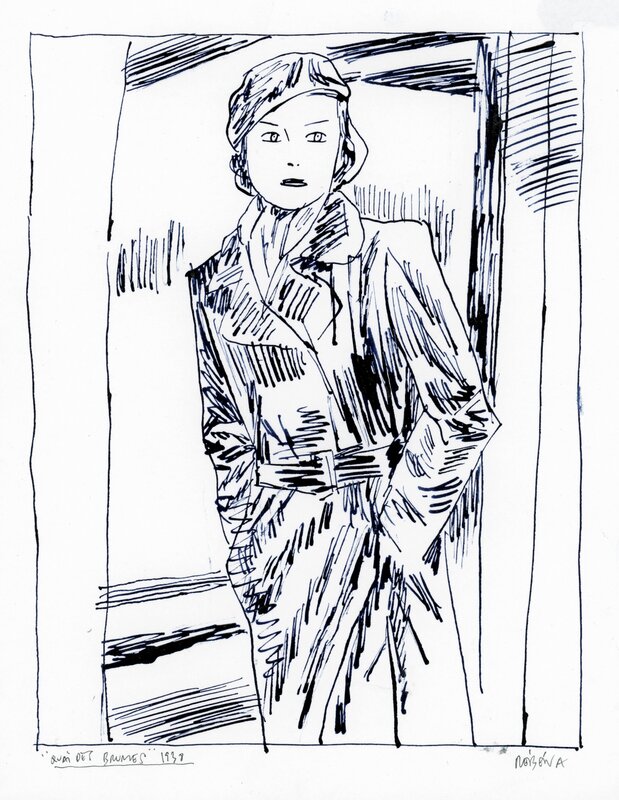 For sale - Frédéric Rébéna - Michèle Morgan - Original Illustration