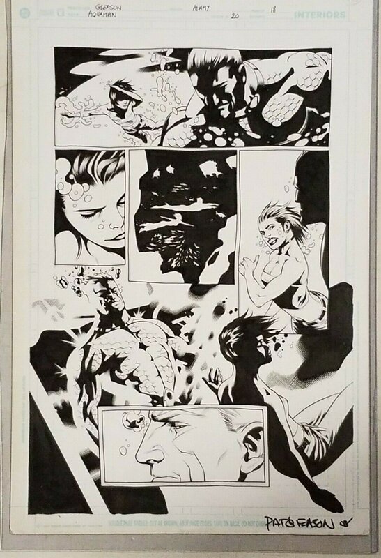 En vente - Aquaman #20 par Patrick Gleason, Christian Alamy - Planche originale