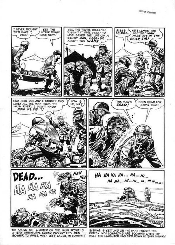 En vente - Jack DAVIS - Frontline Combat #4 p.8 (1951) - Planche originale
