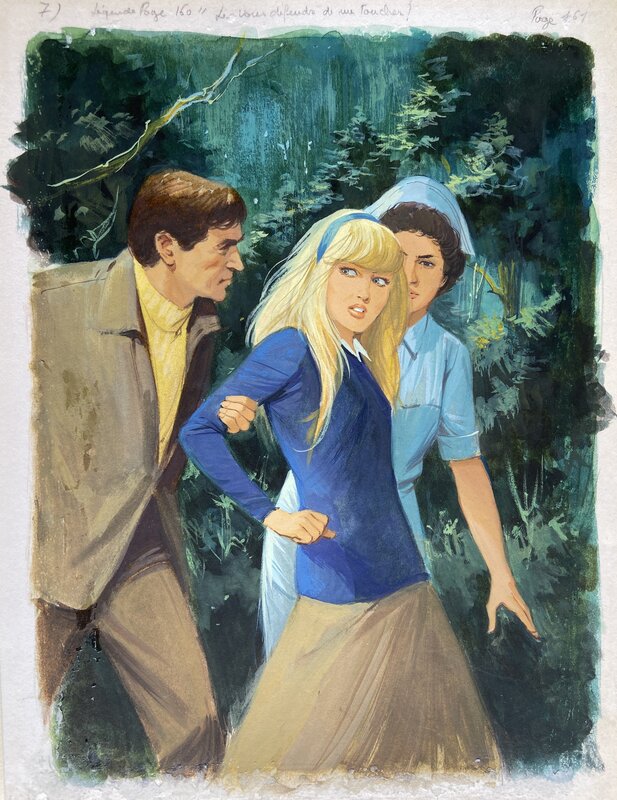 Jean Sidobre - Illustration Alice - Gouache sur papier - Illustration originale
