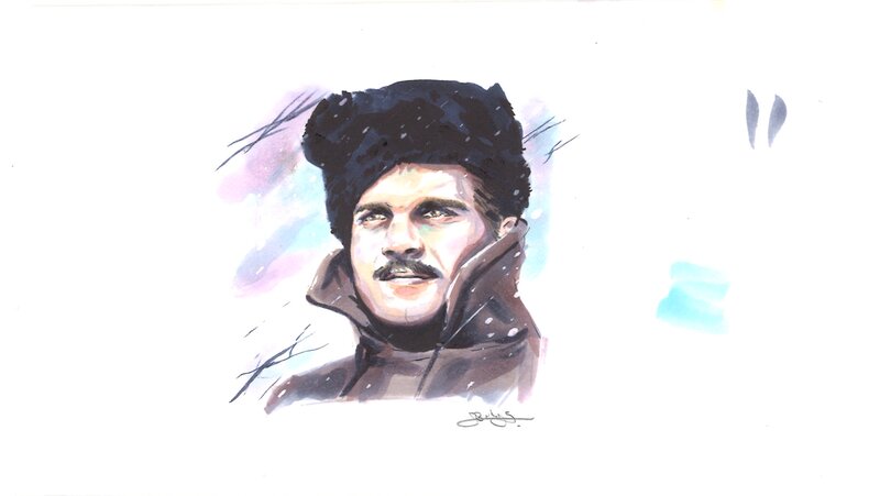 En vente - Sylvain Bordesoules. Docteur Jivago - Illustration originale