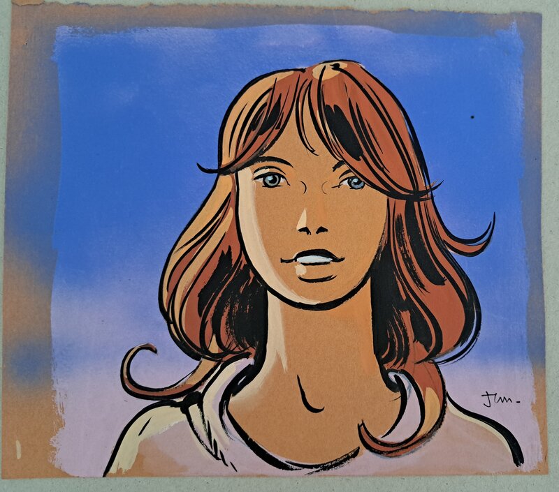 Jean-Claude Mézières, Jean CLAUDE MEZIERES LAURELINE COULEUR DIRECTE ETUDE DESSIN ANIME - Illustration originale