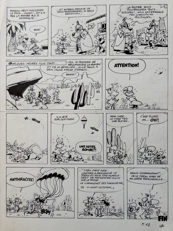Raymond Macherot, Chlorophylle - Chloro Joue et Gagne - Planche originale