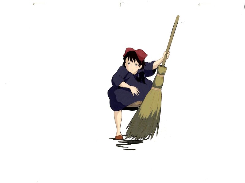 Hayao Miyazaki, Kiki la petite sorcière,  Kiki cellulo de production original (Studio Ghibli, 1989) - Œuvre originale