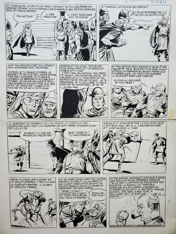 Gérald Forton, LES BELLES HISTOIRES DE L'ONCLE PAUL : PALNATOKE, LE GUILLAUME TELL DANOIS - Planche originale