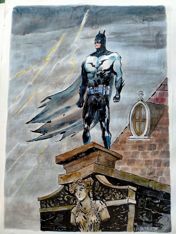 For sale - Davide Garota, Le justicier dans l'orage - Original Illustration