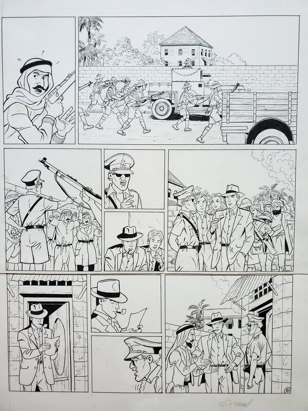 Renaud, HARRY DICKSON   T11 LE MESSAGER DES DIEUX ET LE VOL DE L'AGNEAU - Planche originale