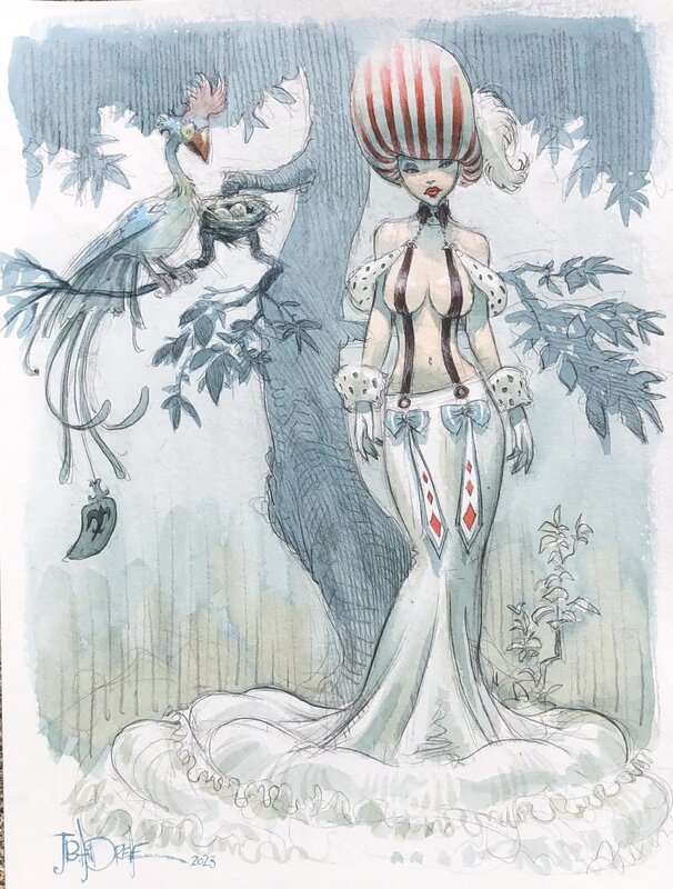 Jean-Baptiste Andréae, Azimut (Manie Ganza et l’oiseau du temps) - Illustration originale