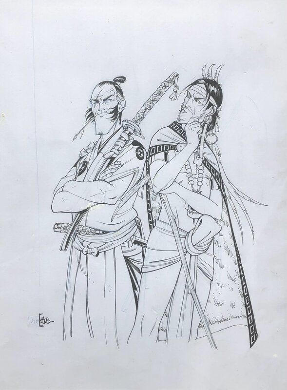 Hub, Okko/Slang en Speer (Okko et Le Serpent & La Lance) - Illustration originale