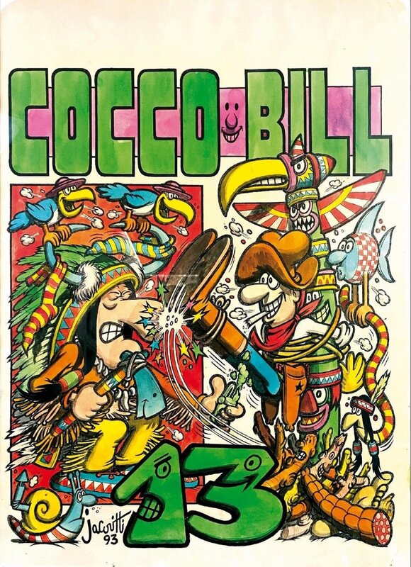 En vente - Cocco Bill Cover par Benito Jacovitti - Planche originale
