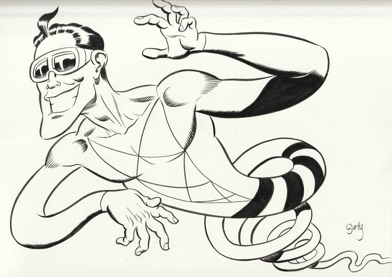 Plastic man by Hilary Barta - Original Illustration
