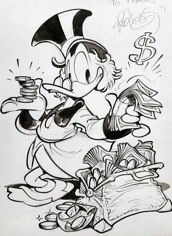 Uncle Scrooge by Fabio Celoni - Original Illustration