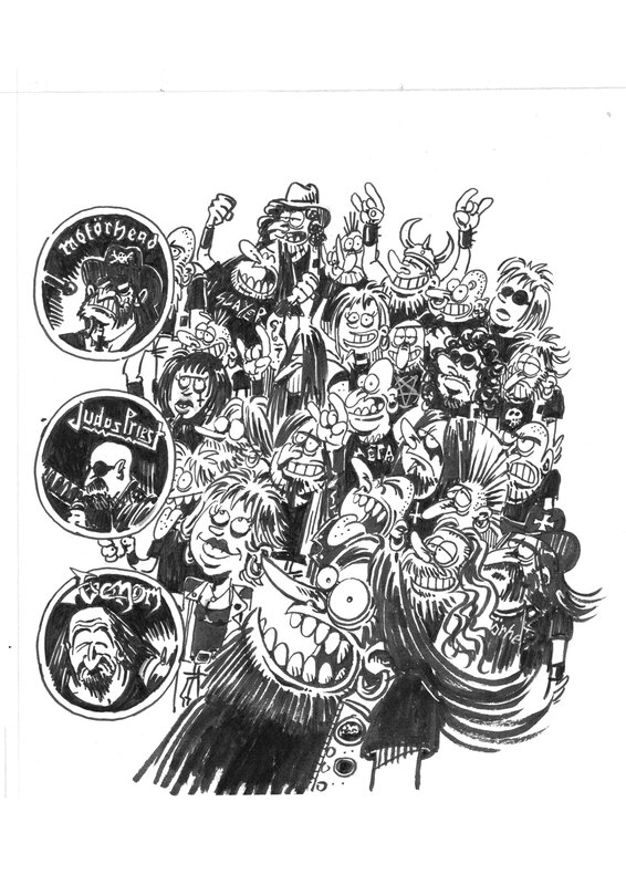 For sale - Johann Guyot, Couverture welcome to hell(fest) 2 - Original Illustration