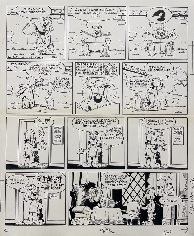 En vente - Gay-Luron par Henri Dufranne, Gotlib - Planche originale