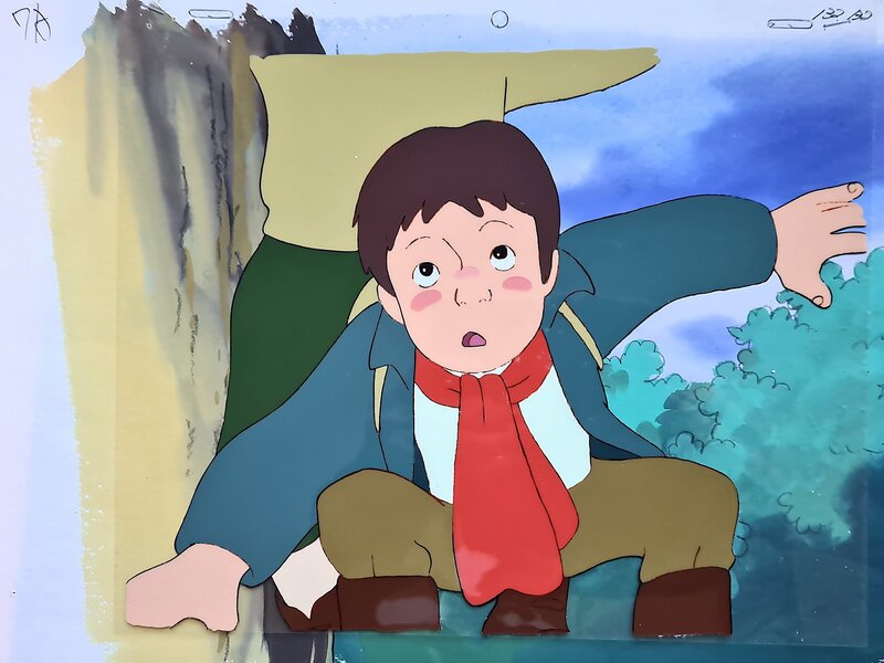 Cécile Aubry, Kenji Hayakawa, Belle et Sébastien, Sébastien, cellulo et fond de production originaux (MK Company 1981-1982) - Original art